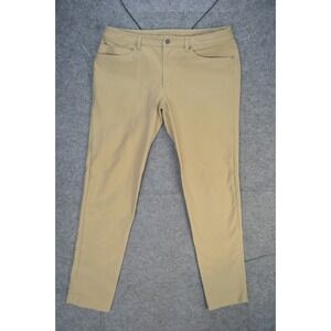 Lululemon ABC Pants Men's‎ 36x32 Tan Utilitech Slim Fit 5 Pocket LM5ABOS